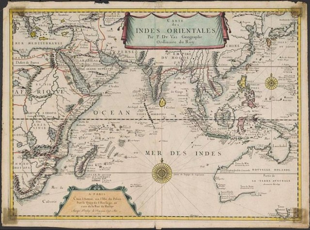 Map of the East Indies and Indian Ocean World, Pierre du Val, 1665. National Library of Australia