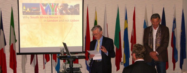 James Farrell introduces Nicolaas Vergunst at Europe House, London, 5 September 2011