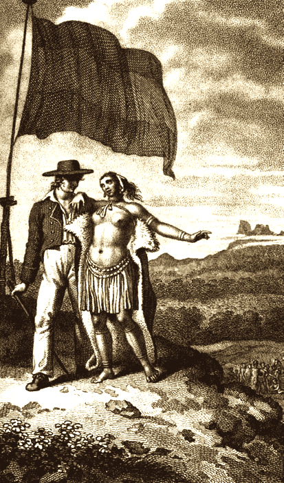 Sailor with Khoisan woman by Jacob Haafner c.1820